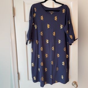 Lily Pulitzer navy blue fish tshirt dress. Non smoking home, only tried on.